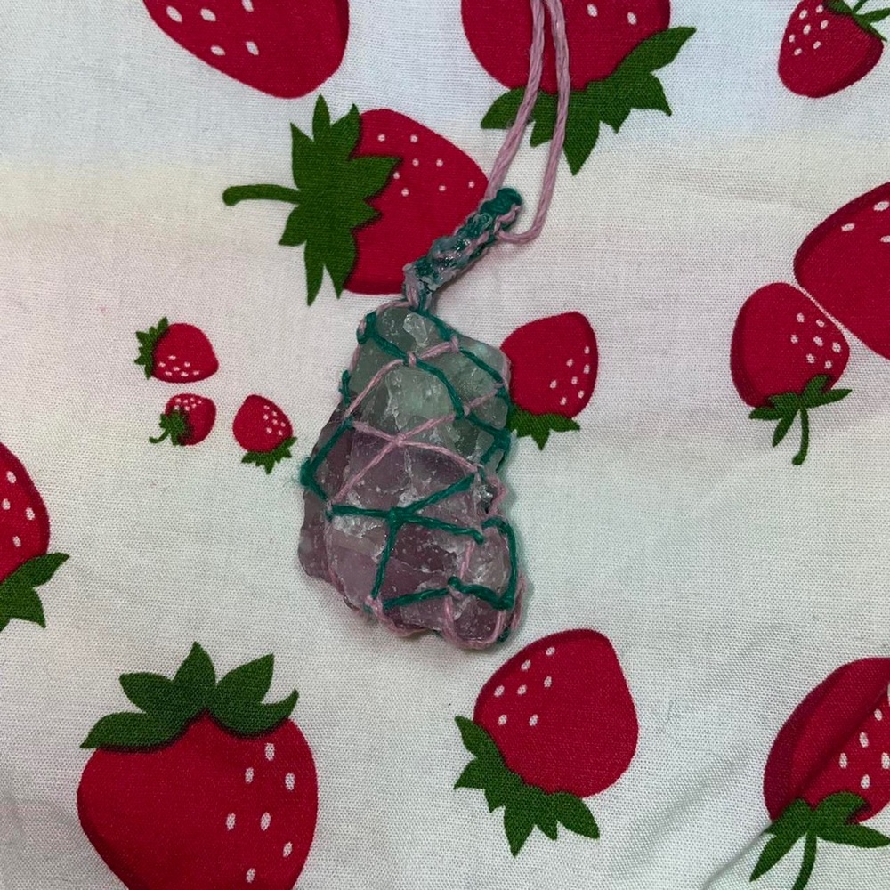 Rough Rainbow Fluorite Necklace